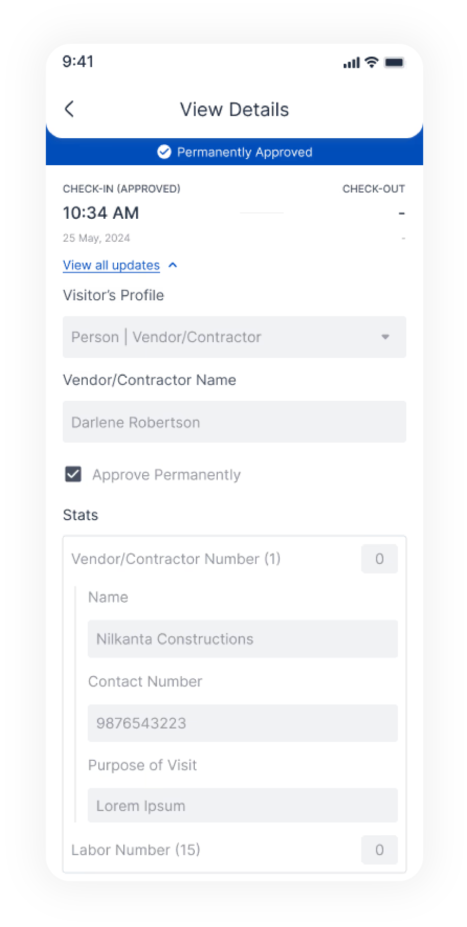 View details - permanently approved